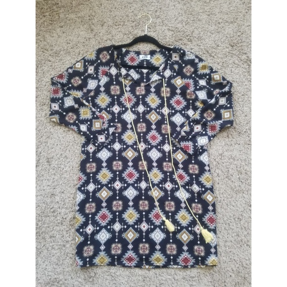 Italian Boutique Brand - KATE - Aztec Printed Shift Dress - Picture 1 of 8